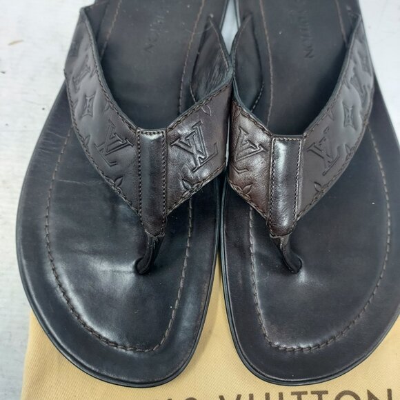 Louis Vuitton Brown LV Monogram MENS Sandal - Picture 8 of 13